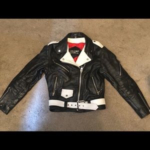 Straight to Hell Leather Biker Jacket